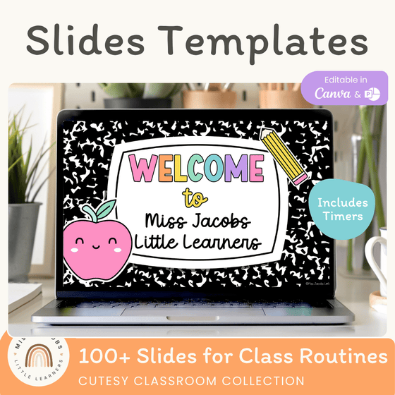Google Morning Slides & PowerPoint Templates - Cutesy Classroom - Miss Jacobs Little Learners