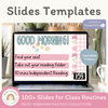Google Morning Slides & PowerPoint Templates - Daisy Gingham Pastels - Miss Jacobs Little Learners