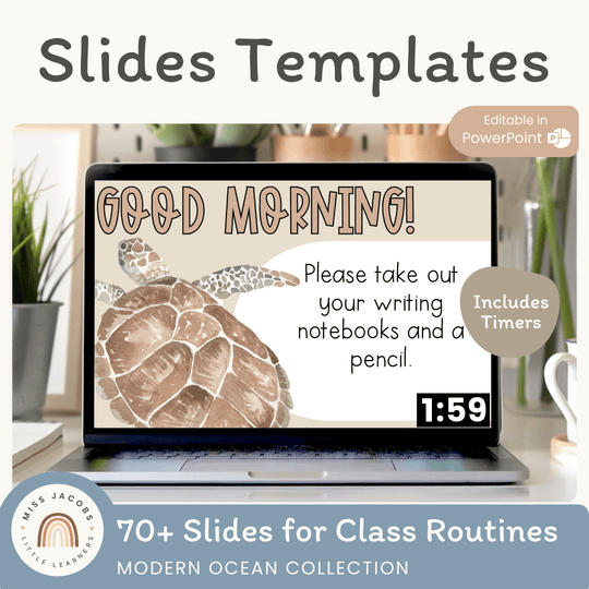 Google Morning Slides & PowerPoint Templates - Modern Ocean Theme