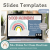 Google Morning Slides & PowerPoint Templates - Rainbow Calm Colors - Miss Jacobs Little Learners