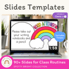 Google Morning Slides & PowerPoint Templates - Spotty Bright Theme - Miss Jacobs Little Learners