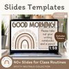 Google Morning Slides & PowerPoint Templates - Spotty Neutrals - Miss Jacobs Little Learners
