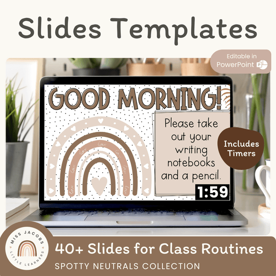 Google Morning Slides & PowerPoint Templates - Spotty Neutrals