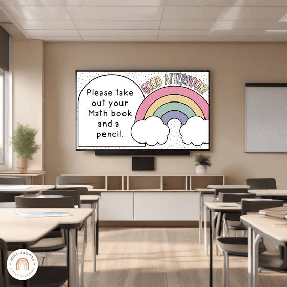 Google Morning Slides & PowerPoint Templates - Spotty Pastel Theme - Miss Jacobs Little Learners