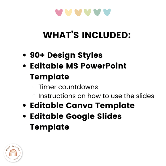 Google Morning Slides & PowerPoint Templates - Spotty Pastel Theme - Miss Jacobs Little Learners