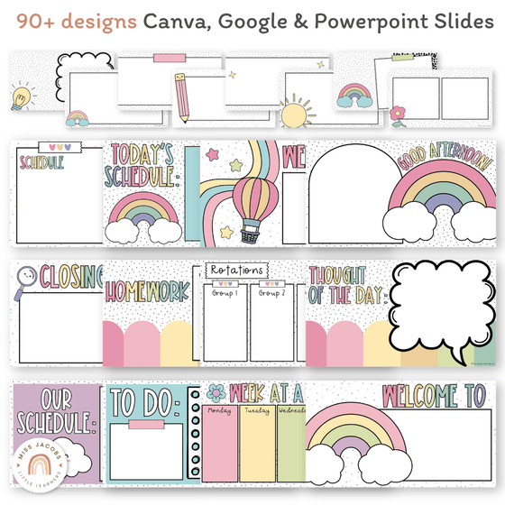 Google Morning Slides & PowerPoint Templates - Spotty Pastel Theme - Miss Jacobs Little Learners