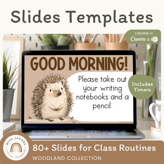 Google Morning Slides & PowerPoint Templates - Woodland Theme