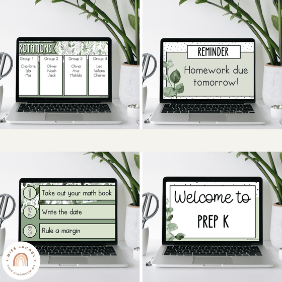 Google Slides and PowerPoint Templates - Modern Botanical Theme - Miss Jacobs Little Learners