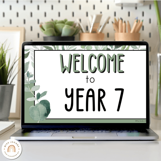 Google Slides and PowerPoint Templates - Modern Botanical Theme - Miss Jacobs Little Learners