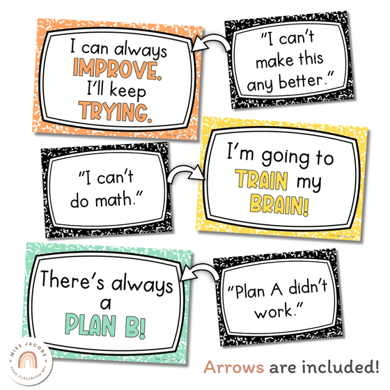 Growth Mindset Posters - Cutesy Classroom Decor - Miss Jacobs Little Learners