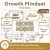 Growth Mindset Posters - Daisy Gingham Neutrals Decor - Miss Jacobs Little Learners