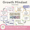 Growth Mindset Posters - Daisy Gingham Pastels Decor - Miss Jacobs Little Learners