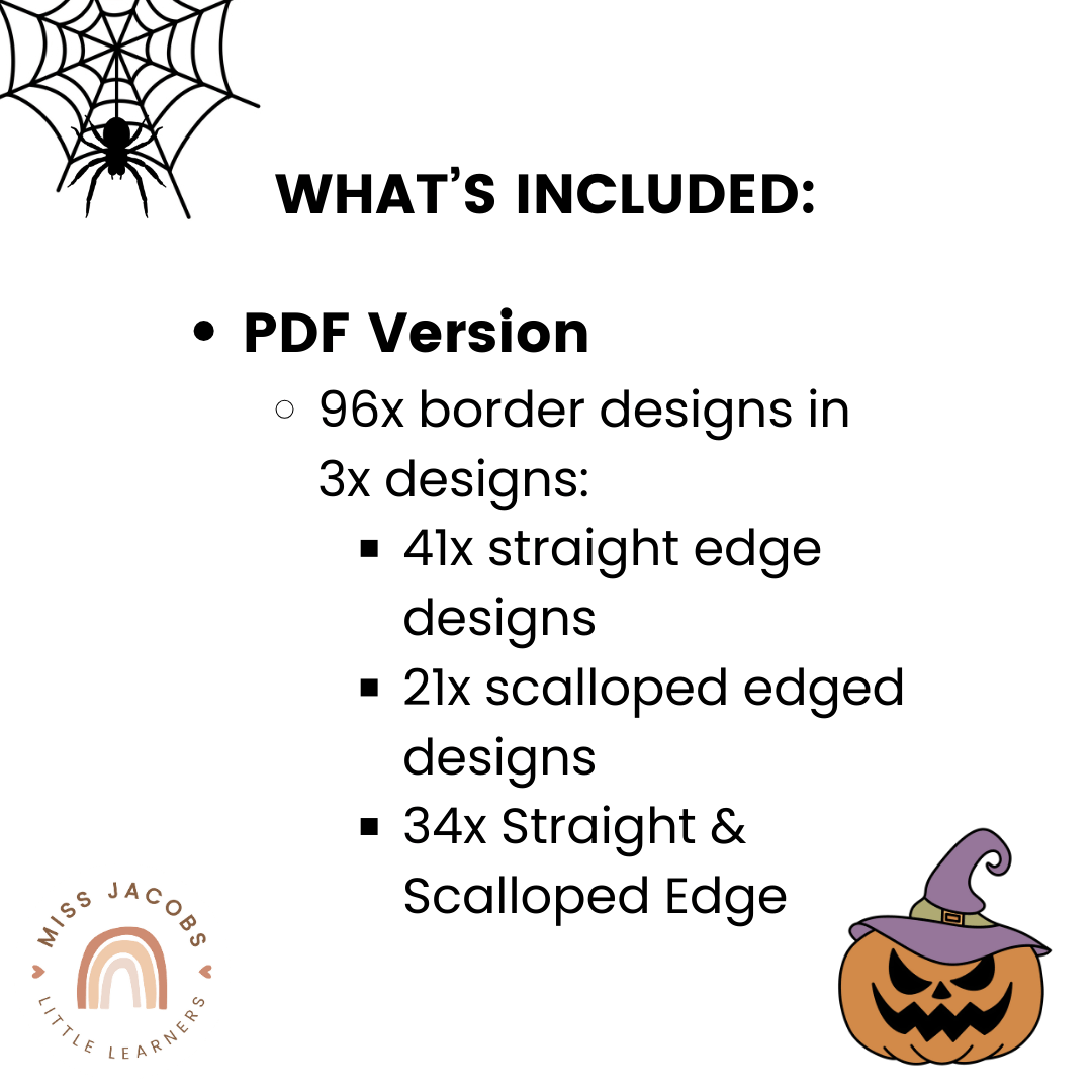 Halloween Bulletin Board Borders | Spooky Display | MJLL – Miss Jacobs ...