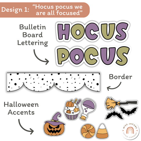 Halloween Bulletin Board Kit | 3 in 1 Spooky Display - Miss Jacobs Little Learners