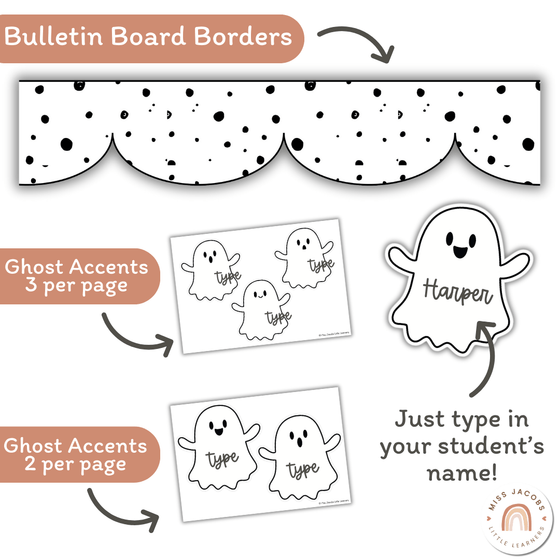 Halloween Bulletin Board Kit | Ghost Display - Miss Jacobs Little Learners