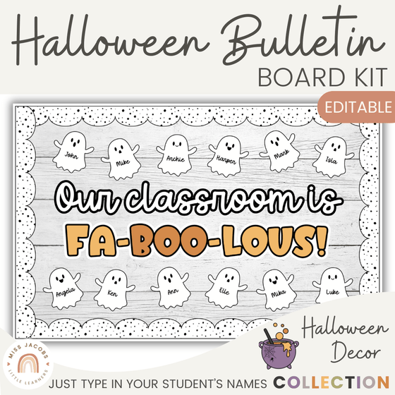 Halloween Bulletin Board Kit | Ghost Display - Miss Jacobs Little Learners