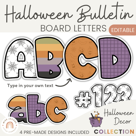 Halloween Bulletin Board Letters - Miss Jacobs Little Learners