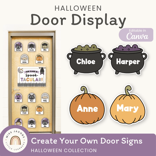 Halloween Classroom Door Decor & Bulletin Board Display