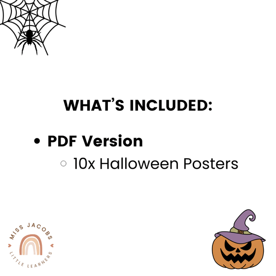 Halloween Classroom Posters - Miss Jacobs Little Learners