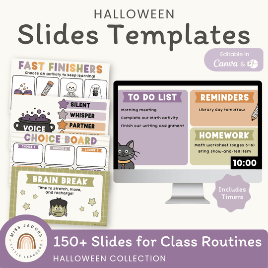 Halloween Morning Meeting Slide Templates