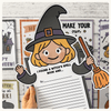 Halloween Witch and Black Cat Fold-Out Writing Crafts & Activities - Miss Jacobs Little Learners