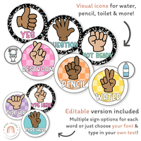 Hand Signals Posters - Cutesy Composition Notebook Decor – Miss Jacobs ...