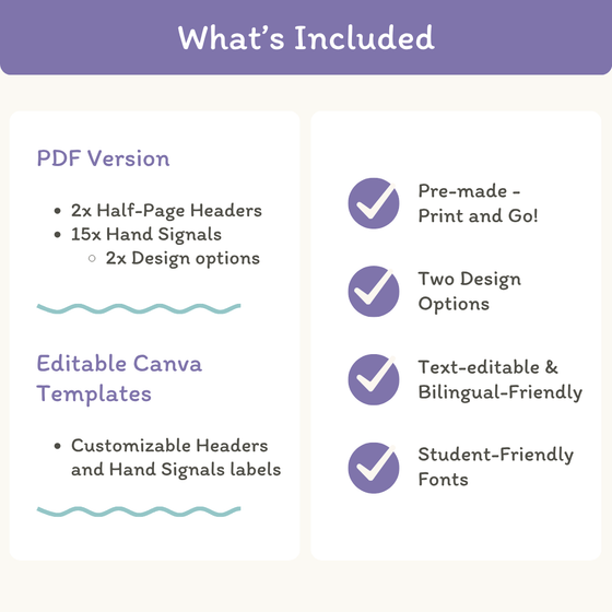 Hand Signals Posters - Dreamy Space Theme Classroom Decor - Miss Jacobs Little Learners