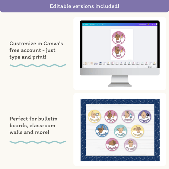 Hand Signals Posters - Dreamy Space Theme Classroom Decor - Miss Jacobs Little Learners