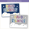 Hand Signals Posters - Dreamy Space Theme Classroom Decor - Miss Jacobs Little Learners