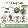 Hand Signals Posters - Modern Botanical Classroom Decor - Miss Jacobs Little Learners
