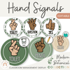 Hand Signals Posters - Modern Botanical Classroom Decor - Miss Jacobs Little Learners