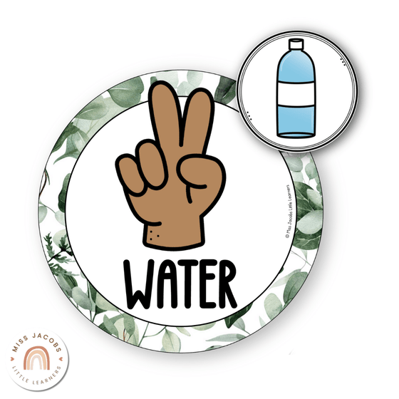 Hand Signals Posters - Modern Botanical Classroom Decor - Miss Jacobs Little Learners