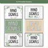 Hand Signals Posters - Modern Botanical Classroom Decor - Miss Jacobs Little Learners
