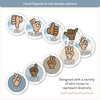 Hand Signals Posters - Modern Ocean Classroom Decor - Miss Jacobs Little Learners