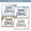 Hand Signals Posters - Modern Ocean Classroom Decor - Miss Jacobs Little Learners