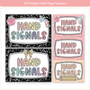 Hand Signals Posters - Pastel Composition Notebook Classroom Decor - Miss Jacobs Little Learners