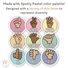 Hand Signals Posters - Spotty Pastel Classroom Decor - Miss Jacobs Little Learners