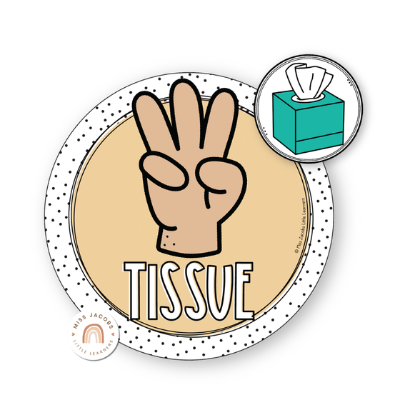 Hand Signals Posters - Spotty Pastel Classroom Decor - Miss Jacobs Little Learners