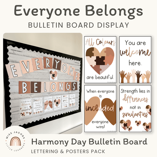 Harmony Day Bulletin Board - Everyone Belongs