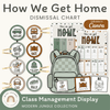 How We Get Home Dismissal Chart - Modern Jungle Classroom Decor - Miss Jacobs Little Learners