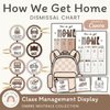 How We Get Home Dismissal Chart - Ombre Neutrals Classroom Decor - Miss Jacobs Little Learners