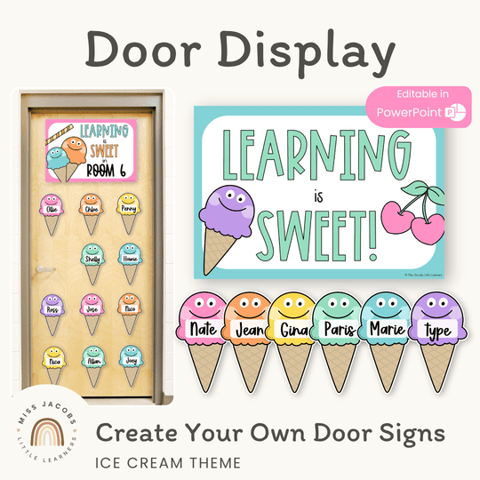 Ice Cream Door Display Classroom Decor