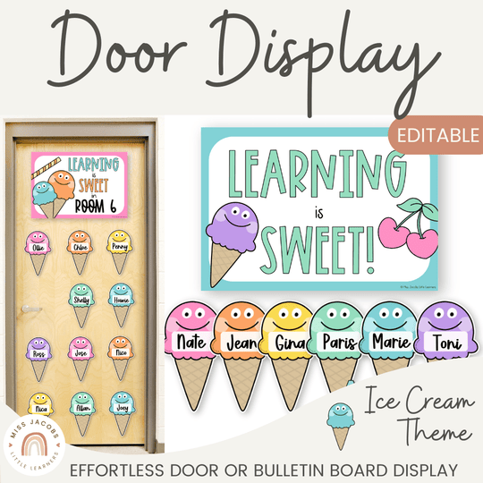 Ice Cream Door Display Classroom Decor