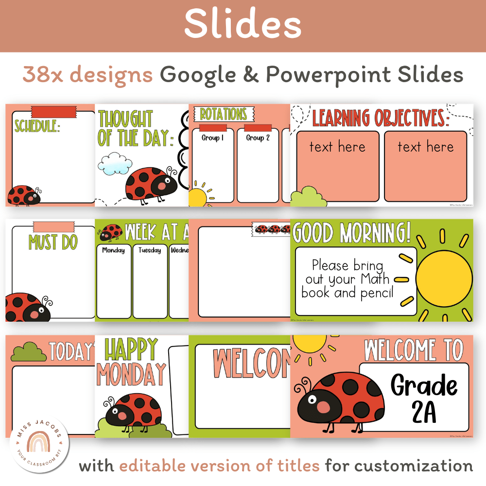 Ladybug Theme Classroom Essentials Decor Pack - Miss Jacobs – Miss ...