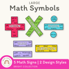 Large Math Symbols - Bright Theme - Miss Jacobs Little Learners