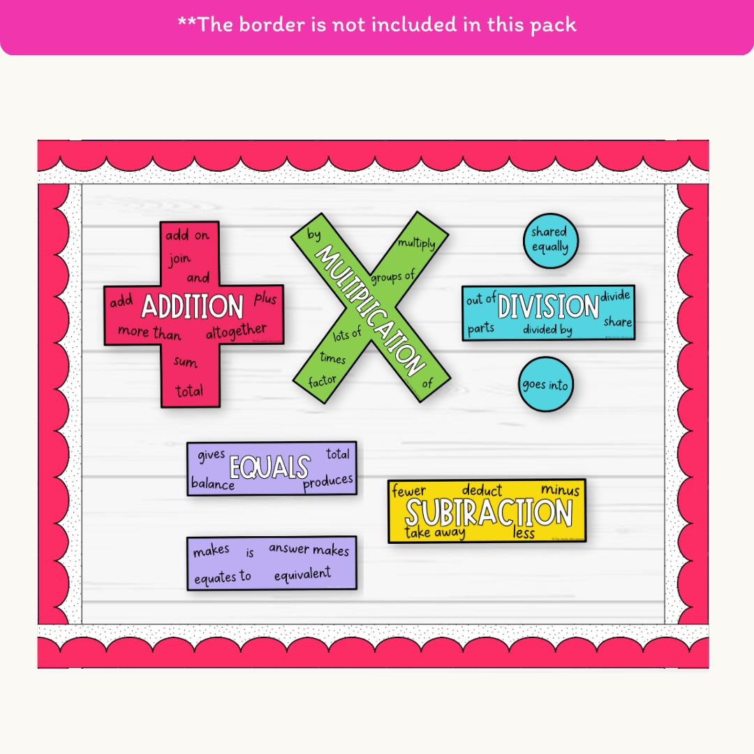 Large Math Symbols - Bright Theme - Miss Jacobs – Miss Jacobs Little ...