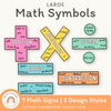 Large Math Symbols - Cutesy Classroom Decor - Miss Jacobs Little Learners