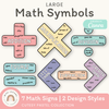 Large Math Symbols - Cutesy Pastel Math Decor - Miss Jacobs Little Learners