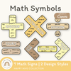 Large Math Symbols - Happy Hive Math Decor - Miss Jacobs Little Learners