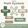 Large Math Symbols - Modern Botanical Classroom Decor - Miss Jacobs Little Learners